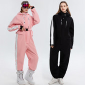 Salopetă de snowboard sport pentru femeie, o bucată, costume de schi pentru femei, costum de zăpadă impermeabil, munte, trening pentru femei, haine de gheață