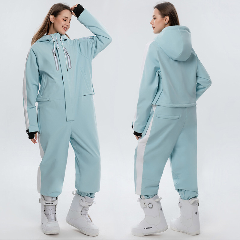 Salopetă de snowboard sport pentru femeie, o bucată, costume de schi pentru femei, costum de zăpadă impermeabil, munte, trening pentru femei, haine de gheață