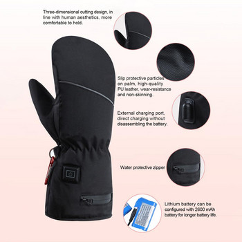 Електрически нагреваеми ръкавици Дамски нагреваеми ски ръкавици Отопляеми ръкавици Зимни топли ръкавици на открито с акумулаторна литиева батерия