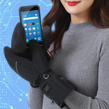 Електрически нагреваеми ръкавици Дамски нагреваеми ски ръкавици Отопляеми ръкавици Зимни топли ръкавици на открито с акумулаторна литиева батерия