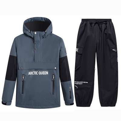 Îmbrăcăminte de schi Bărbați Femei Schi Snowboarding Costum Hanoră Ocer Haine Set de pantaloni Cald Bomboane Culoare În aer liber Snow Sports Wear