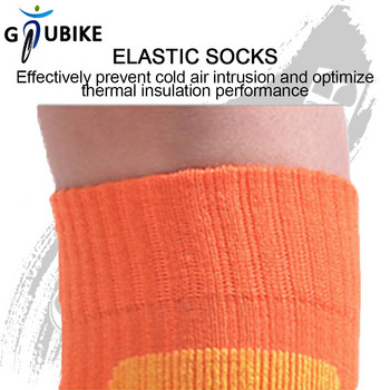 GTUBIKE Зимни топлинни чорапи с дълга тръба Противохлъзгаща се Издръжливост Хавлиено дъно Удебеляване Унисекс Катерене Туризъм Колоездене Ски Чорапи