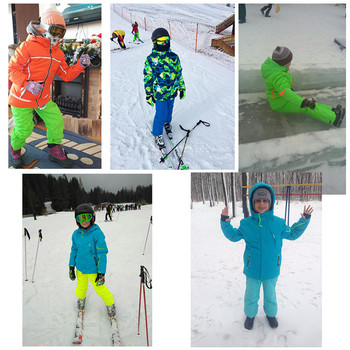 Ανιχνευτής Kids Winter Outdoor Water Resistant Αντιανεμικό αναπνεύσιμο παντελόνι Snowboard Παντελόνι Ski Boys 6-16y Pantalones Waterproof