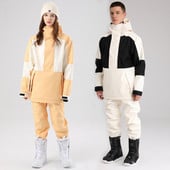 Зимен спортен мъжки женски комплект моторни шейни Поларено яке Панталони Мъжки снежни костюми Водоустойчив женски планински ски екипировка Анцуг за открито