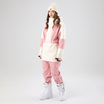 Зимен спортен мъжки женски комплект моторни шейни Поларено яке Панталони Мъжки снежни костюми Водоустойчив женски планински ски екипировка Анцуг за открито