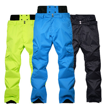 Ανδρικό παντελόνι για σκι Καμουφλάζ Ψηλόμεσο παντελόνι Snowboard για ενήλικες Χειμερινό εξωτερικό, αντιανεμικό, αδιάβροχο, παχύτερο παντελόνι Νέο