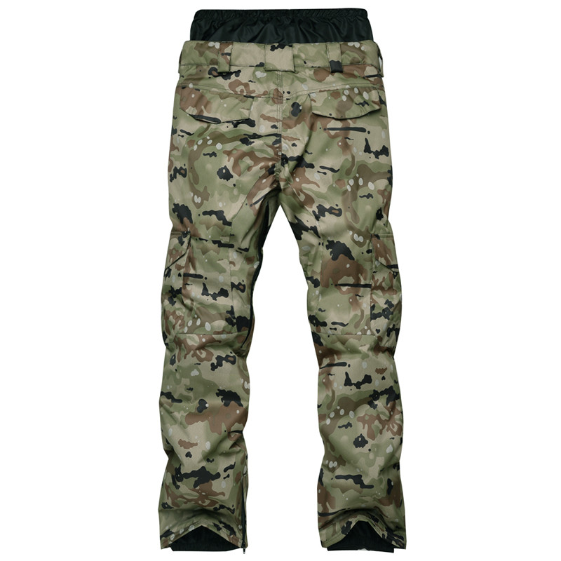 Férfi sínadrág terepszínű magas derékú Snowboard nadrág felnőtt téli kültéri szélálló vízálló melegítő vastagabb nadrág új