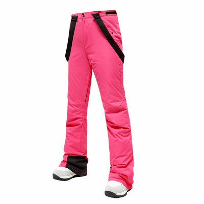-30 ℃ Pantaloni de schi pentru femei Sporturi în aer liber noi, Bretele de înaltă calitate Pantaloni Rezidenți la vânt Impermeabil Iarnă caldă Snowboard