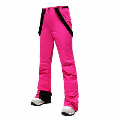 -30 ℃ Pantaloni de schi pentru femei Sporturi în aer liber noi, Bretele de înaltă calitate Pantaloni Rezidenți la vânt Impermeabil Iarnă caldă Snowboard