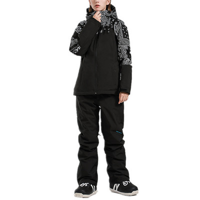 Női síkabátok és nadrágok Snowboard Snowsuit kabát vastag meleg kapucnis kültéri vízálló szélálló szigetelt kabát