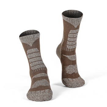 3 чифта зимни удебелени топли чорапи Мъже, жени Спортни чорапи на открито за къмпинг, туризъм, катерене, ски термочорапи, черни 7 цвята