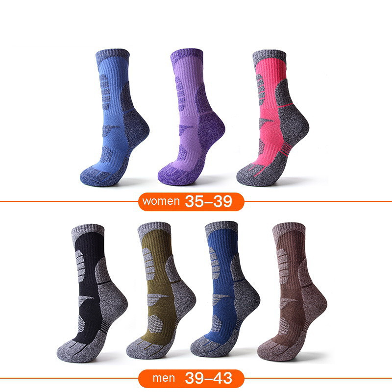 3 pár téli vastag meleg zokni férfi női kültéri sportzokni kempingezéshez túrázáshoz hegymászáshoz meleg zokni fekete 7 színben