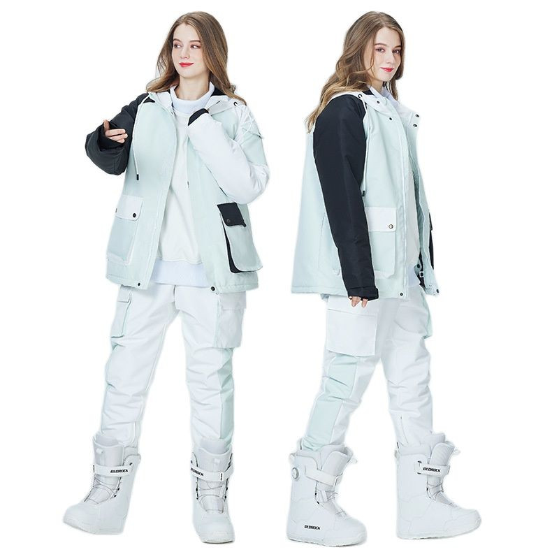 Skijaško odijelo Muško Ženska jakna za snowboarding + hlače Odjeća za snowboarding vodootporna Vjetrootporna skijaška jakna Hlače Debela termo parka