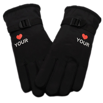 Mănuși de schi impermeabile pentru cupluri, bărbați, femei, iarnă, încălzitor de mâini, mănuși sport, căptușeală din lână în aer liber, mănuși cu manșetă reglabilă pentru ciclism