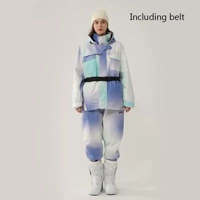 Új síöltöny Női Férfi Hóruhák Női Outdoor Snowboard Kabát Vastagított Meleg Síkészlet Szélálló Vízálló Hónadrágok