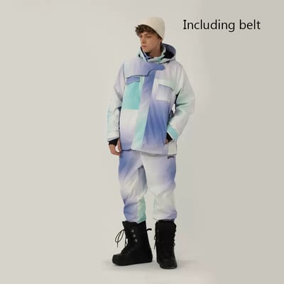 Új síöltöny Női Férfi Hóruhák Női Outdoor Snowboard Kabát Vastagított Meleg Síkészlet Szélálló Vízálló Hónadrágok