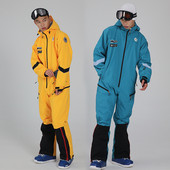 Iarna Noua costum de schi dintr-o bucata pentru barbati Costum de snowboard in aer liber Salopete rezistente la vant Impermeabil Set de schi Salopeta Pantaloni de zapada ingrosat cald