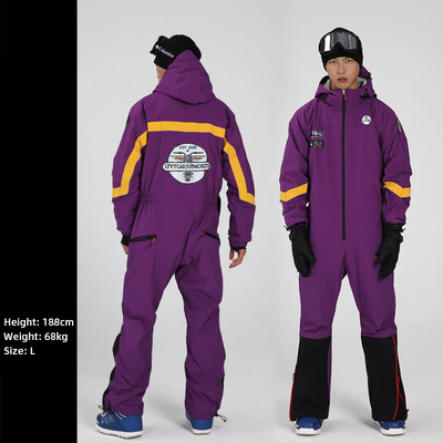 Iarna Noua costum de schi dintr-o bucata pentru barbati Costum de snowboard in aer liber Salopete rezistente la vant Impermeabil Set de schi Salopeta Pantaloni de zapada ingrosat cald