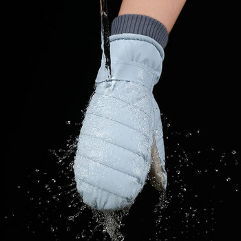 Зимни мъжки дамски ръкавици Меки водоустойчиви ветроустойчиви ръкавици Спорт на открито Топли колоездене Сняг Ски ръкавици Пълни пръсти Момичета ръкавици