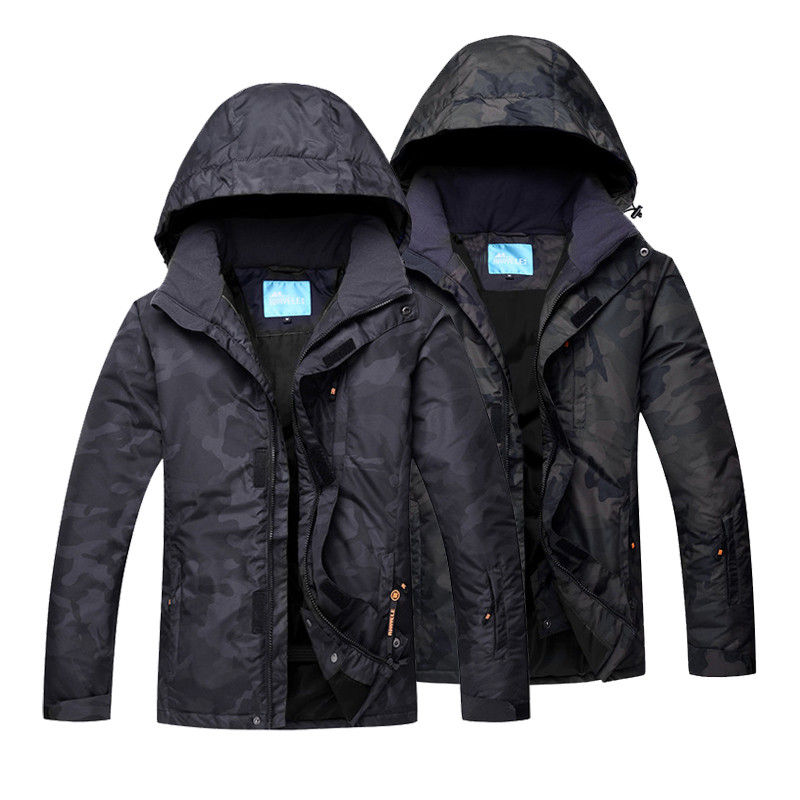 2019 nova maskirna zimska skijaška odijela za muškarce, otporna na vjetar, vodootporna, super topli snijeg + odvojive sling hlače za van