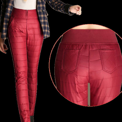 Naujos žieminės slidinėjimo kelnės Ultralight Duck Down Viršutiniai rūbai Kelnės Moterims Neperšlampamos Neperšlampamos Šiltos Kelnės Laisvos Slidinėjimo Pūkinės Kelnės