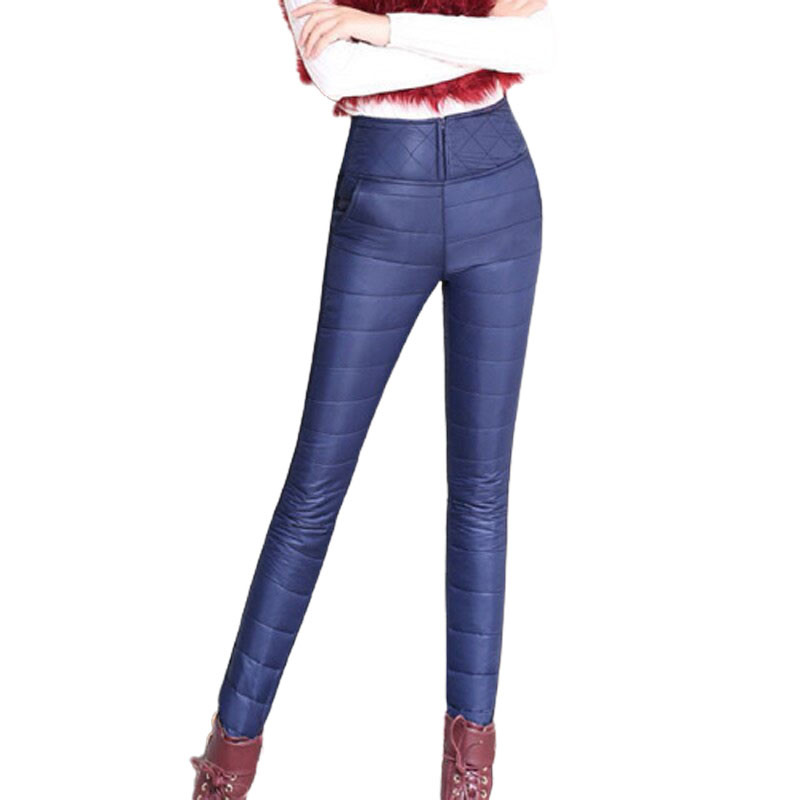 Naujos žieminės slidinėjimo kelnės Ultralight Duck Down Viršutiniai rūbai Kelnės Moterims Neperšlampamos Neperšlampamos Šiltos Kelnės Laisvos Slidinėjimo Pūkinės Kelnės