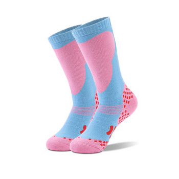 Зимни детски памучни термо чорапи за ски момчета момичета по-дебели чорапи за сноуборд на открито катерене туризъм спортни чорапи 1 чифта