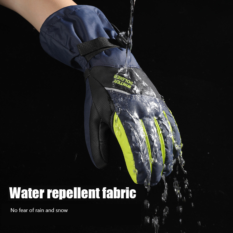 Férfi Női Érintőképernyős Sí Snowboard Kesztyűk Téli Meleg Sport Ujjatlan Szélálló Vízálló Kerékpáros Futó Horgász Síkesztyűk