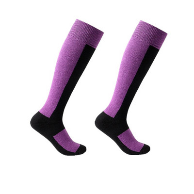 Iarna Bărbați Femei Lână Sosete lungi de schi calde Ciorapi termici Îngroșați Soseți termorespirabili în aer liber Schi Patinaj șosete sportive