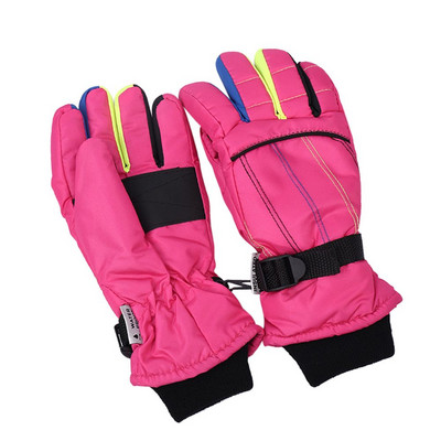 Tél 8-14 éves korig Gyerekek Síkeszkek Szélálló Fiúk Lányok Csúszásmentes Vízálló Sport Ujjatlan Vastag Meleg Gyerek Síkesztyűk