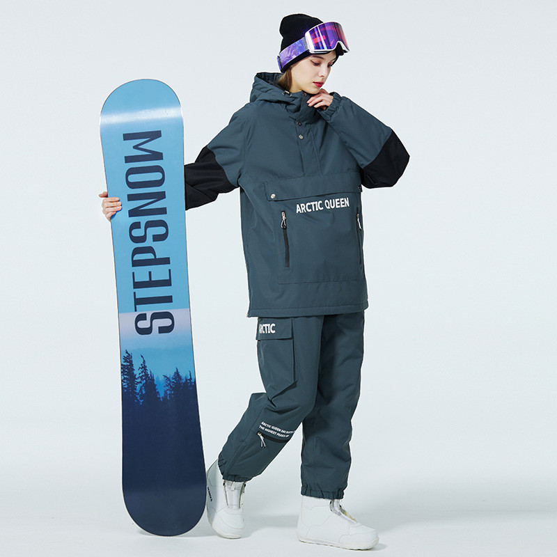 Novo debelo toplo skijaško odijelo Žene Muškarci Vodootporna jakna otporna na vjetar za par Snowboarding Komplet hlača Ženski snježni kostimi Unisex