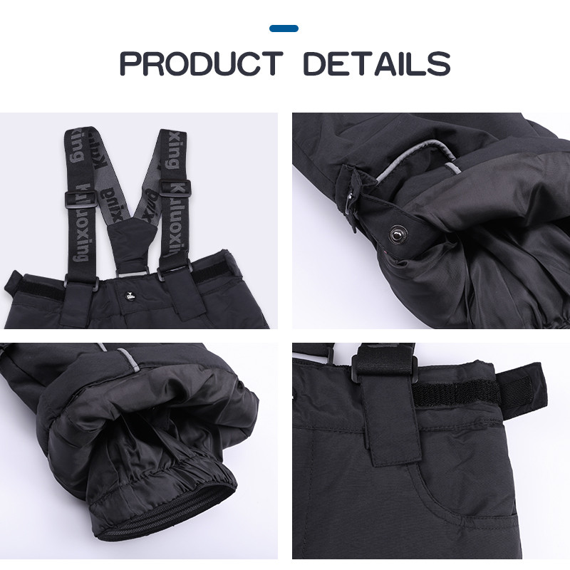 PHMAX šilta vandeniui atspari vaikiška slidinėjimo striukė vaikiška kombinezonas su slidėmis 2022 m. žiemos snieglenčių striukė berniukų ir mergaičių lauko sniego kelnių kostiumai