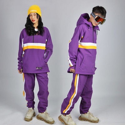 Set de schi pentru femei 2022, pentru bărbați, sport în aer liber, jachetă de snowboard, costume de schi, salopete largi, rezistente la vânt, pantaloni de zăpadă, îmbrăcăminte de iarnă