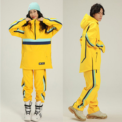 Set de schi pentru femei 2022, pentru bărbați, sport în aer liber, jachetă de snowboard, costume de schi, salopete largi, rezistente la vânt, pantaloni de zăpadă, îmbrăcăminte de iarnă