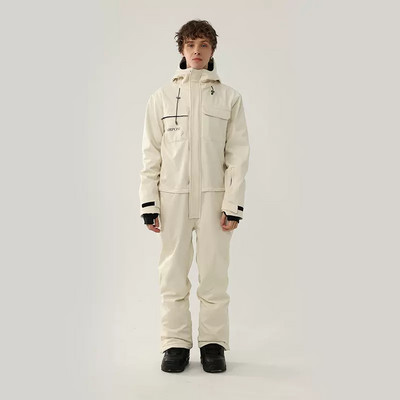 Vientisas slidinėjimo kostiumas Moteriška lauko striukė snieglenčių sportui Vyriški kombinezonai Pastorinti šilti kombinezonai Slidinėjimo rinkinys Drabužiai Neperšlampami vėjui