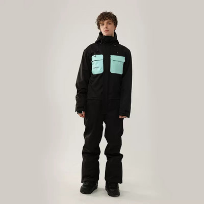 Vientisas slidinėjimo kostiumas Moteriška lauko striukė snieglenčių sportui Vyriški kombinezonai Pastorinti šilti kombinezonai Slidinėjimo rinkinys Drabužiai Neperšlampami vėjui