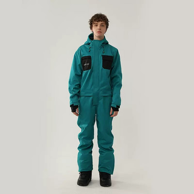 Vientisas slidinėjimo kostiumas Moteriška lauko striukė snieglenčių sportui Vyriški kombinezonai Pastorinti šilti kombinezonai Slidinėjimo rinkinys Drabužiai Neperšlampami vėjui