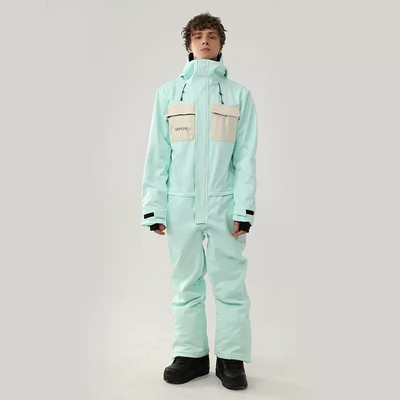 Vientisas slidinėjimo kostiumas Moteriška lauko striukė snieglenčių sportui Vyriški kombinezonai Pastorinti šilti kombinezonai Slidinėjimo rinkinys Drabužiai Neperšlampami vėjui