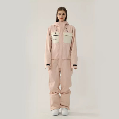 Vientisas slidinėjimo kostiumas Moteriška lauko striukė snieglenčių sportui Vyriški kombinezonai Pastorinti šilti kombinezonai Slidinėjimo rinkinys Drabužiai Neperšlampami vėjui