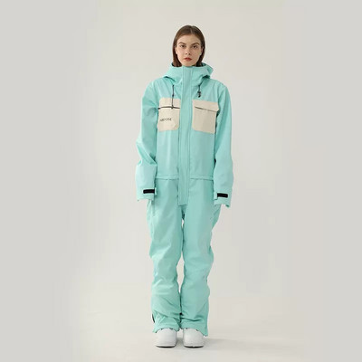 Vientisas slidinėjimo kostiumas Moteriška lauko striukė snieglenčių sportui Vyriški kombinezonai Pastorinti šilti kombinezonai Slidinėjimo rinkinys Drabužiai Neperšlampami vėjui