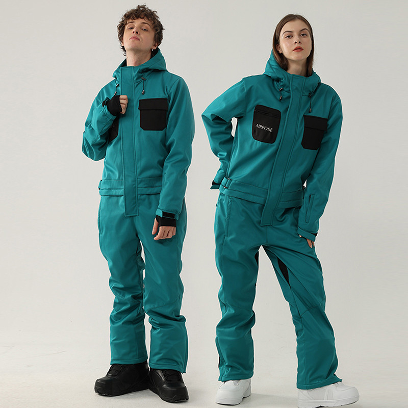 Vientisas slidinėjimo kostiumas Moteriška lauko striukė snieglenčių sportui Vyriški kombinezonai Pastorinti šilti kombinezonai Slidinėjimo rinkinys Drabužiai Neperšlampami vėjui