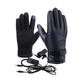 Téli fűtött kesztyű melegítő elektromos hővédő kesztyű kerékpáros motorkerékpár kerékpáros síkesztyű Unisex BE/KI kapcsoló LED-del