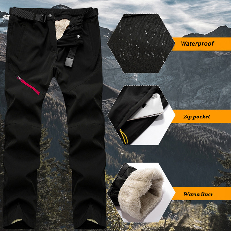 Pantaloni de schi Bărbați Femei Iarnă Impermeabil Snowboard Snowboard Pantaloni Fleece Pantaloni groși și caldi Pantaloni de drumeție în aer liber Îmbrăcăminte de schi