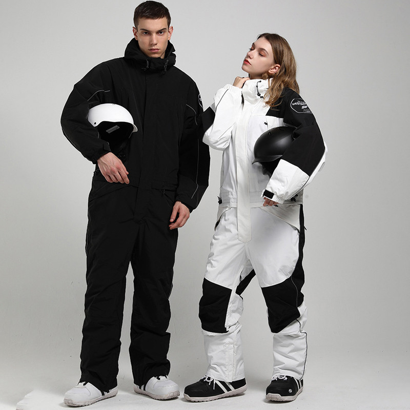 2022-es téli síugróruha női kapucnis egyrészes férfi hóruha hegyi sport snowboard női jumpsuit kültéri teljes tréningruhák