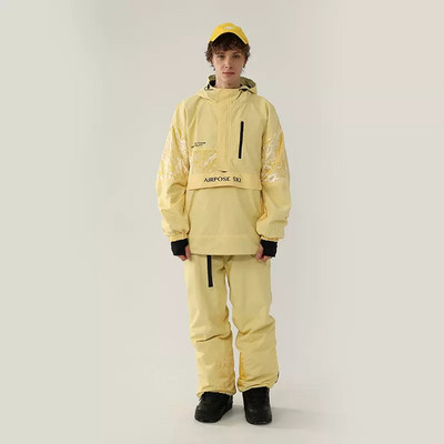 2022, nou costum de schi de iarnă, jachetă de snowboard pentru femei, salopetă pentru bărbați, set de schi cu glugă termică îngroșată, pantaloni de zăpadă impermeabili rezistenți la vânt