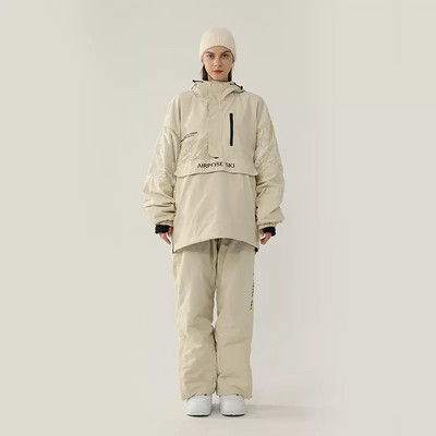 2022, nou costum de schi de iarnă, jachetă de snowboard pentru femei, salopetă pentru bărbați, set de schi cu glugă termică îngroșată, pantaloni de zăpadă impermeabili rezistenți la vânt
