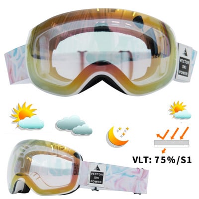 OTG sí snowboard szemüveg női férfi sí szemüveg maszk UV 400 hóvédő szemüveg felnőtt dupla gömb alakú tükrös mágnes