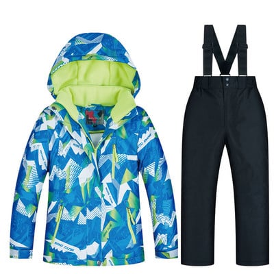2020 m. naujas slidinėjimo kostiumas vaikams žiema -30 laipsnių snieglentės drabužiai Šilti vandeniui atsparūs lauko striukės ir kelnės mergaitėms ir berniukams prekės ženklas