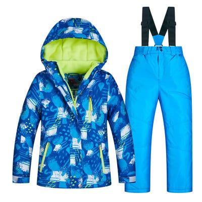 2020 m. naujas slidinėjimo kostiumas vaikams žiema -30 laipsnių snieglentės drabužiai Šilti vandeniui atsparūs lauko striukės ir kelnės mergaitėms ir berniukams prekės ženklas