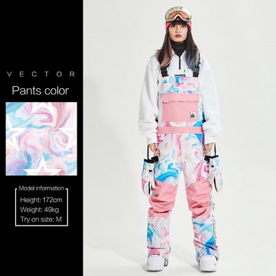 Ekstra debele muške ženske skijaške hlače ravni puni kombinezon zimski topli otporni na vjetar vodootporni sportovi na otvorenom snowboard motorne sanke